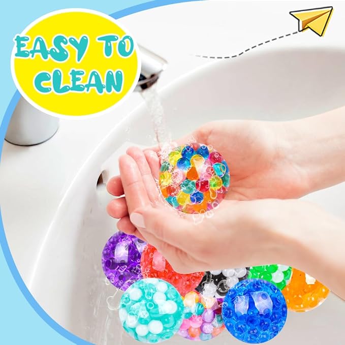 24pcs Mini Stress Balls, Squishy Balls for Adults Stress Relief Squeeze Fidget Balls Set for Party Favors Birthday Goodie Bag Stuffers