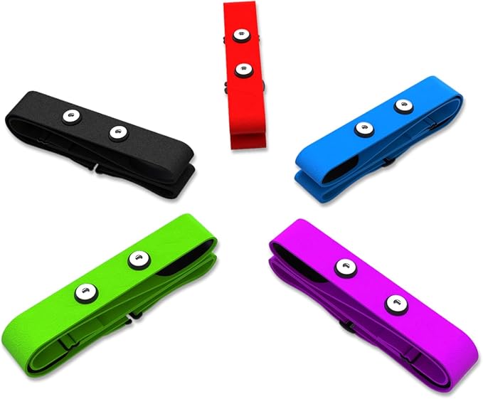 Heart Rate Monitor Chest Strap Replacement Band HR Sensor Adjustable Soft Belt Compatible with Polar Garmin Wahoo