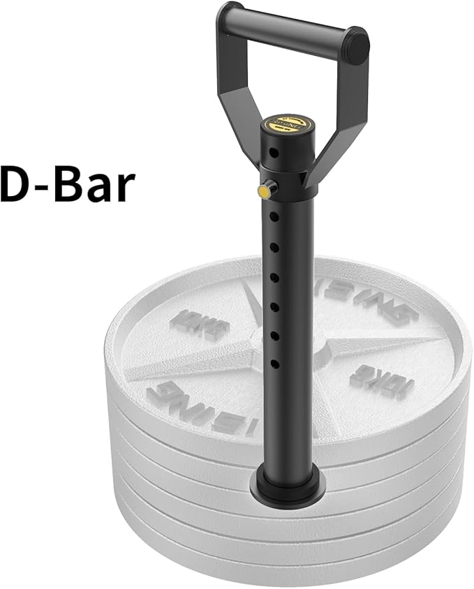 Adjustable kettlebell Handle, Heavy Duty Kettlebell Handle for Plates, Loading Pin with D-bar, Double D-bar and T-bar for Olympic Weight Plates, Hold Up 200lbs.