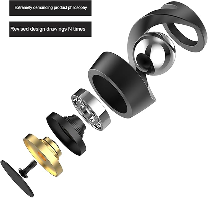 Adult Fidget Toys, Gravity Defying Kinetic Desk Toy, Metal Silent ADHD Fidget Toy for Adult, Fidget Spinner Toys for Office Desk(Gold-Silver Ball)