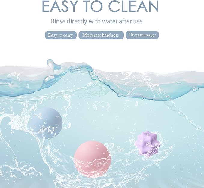 Massage Lacrosse Balls for Yoga and Myofascial Release - Deep Tissue Massage,Trigger Point Therapy and Foot Plantar Fasciitis,Muscle Knots,Relieving Muscle Pain,Muscle Soreness Balls