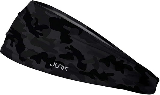 JUNK Brands Big Bang Lite Headband - Moisture-Wicking, Performance Fabric, Non-Slip, Sports Sweatband for Men & Women - One Size - Black Ops