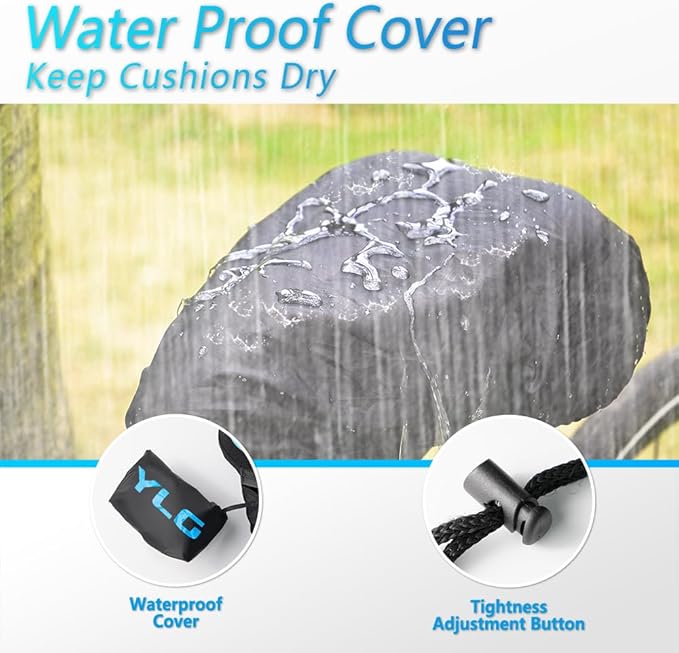 YLG Bike Seat Cover, Memory Foam & Gel Bike Seat Cushion Cover for Men Women, Comfortable Bicycle Seat Cover for Peloton/Fixed/Cruiser/Indoor/Outdoor Bike seat with Waterproof Cover