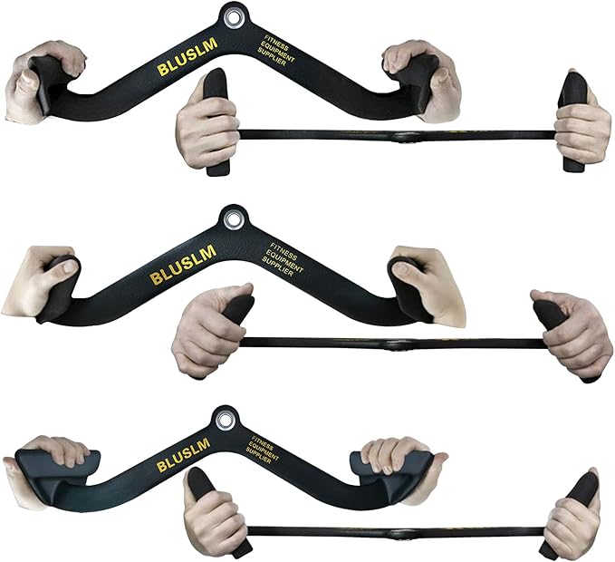 LAT Pull Down Bar for Cable Machine, LAT Pulldown Attachments T Bar V Bar Cable Attachment, Back Tricep Bar Strength Training Handle