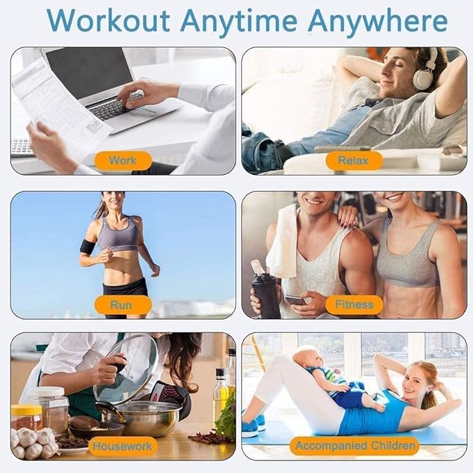 Fitness Belt, Abs Stimulator Muscle Toner, Ab Machine Trainer for All Body, Fitness Strength Training Workout Equipment for Men and Women
