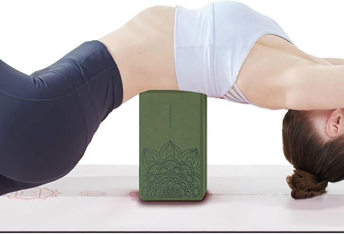 nuveti Yoga Blocks Set of 2, High Density Yoga Brick Foam Blocks to Improve Strength, Flexibility and Balance Brick Foam Blocks