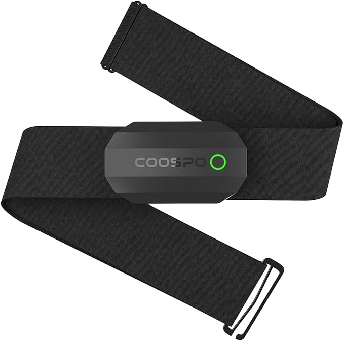 COOSPO Bluetooth Heart Rate Monitor Chest Strap H808S, ANT+ BLE HR Monitor Chest, HRM IP67 Waterproof, 300H Battery Life
