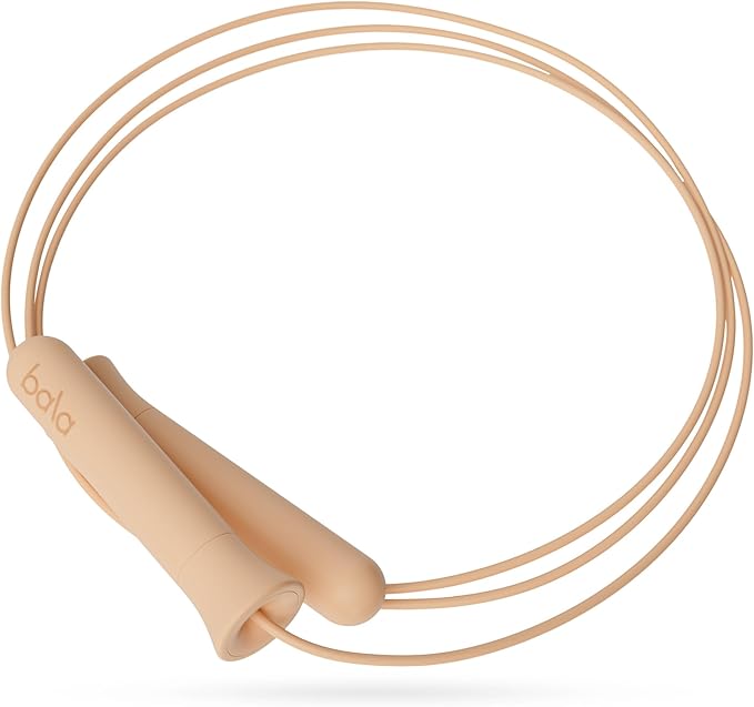 Bala Weighted Jump Rope for Women & Men - Adjustable & Replaceable Jumping Rope for Adults - Workout Jump Rope Ergonomically Designed for Cardio & HIIT - Skipping Rope with Silicone Handles