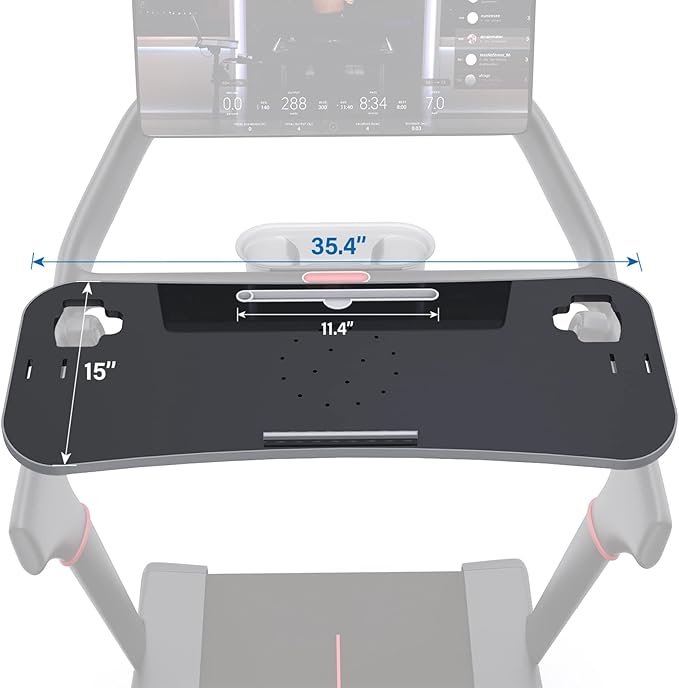 Treadmill Desk Attachment,Peloton Tread Tray Ergonomic Platform, Laptop Holder with Tablet Holder,New Universal Cooling Holes Laptop Stand for Home/Office