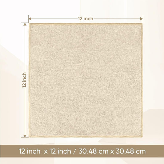 HOMEXCEL Microfiber Washcloths 24 Pack, Highly Absorbent and Soft Face Towel, Multi-Purpose Wash Cloths for Bathroom, Hotel, Spa, Gym, and Kitchen, 12x12 Inch, Brown