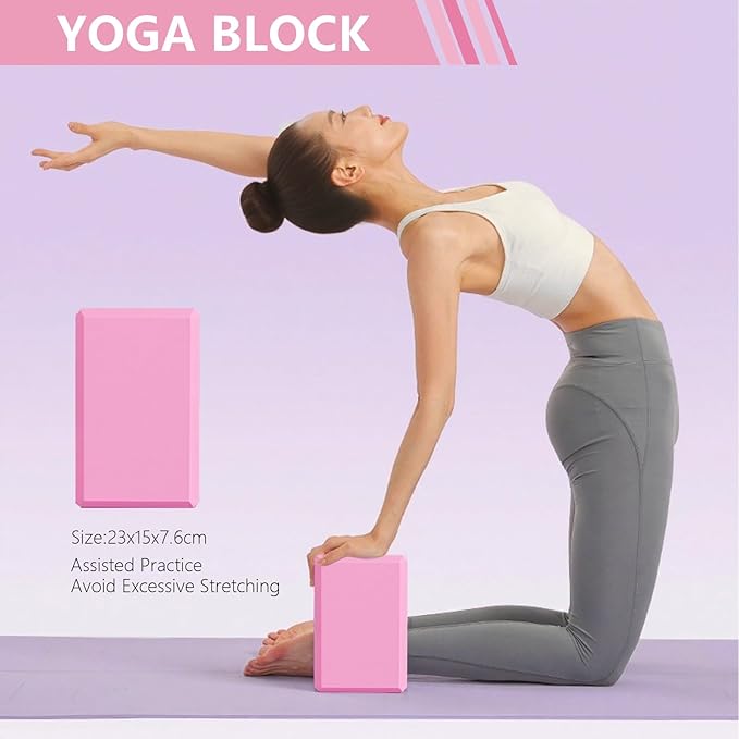 Pilates Kit at Home 10PCS Pilates Equipment with 11.81Inch Pilates Ring 9.8Inch Ball 5PCS Stretching Strap Risistance Bands Block Gym Bag