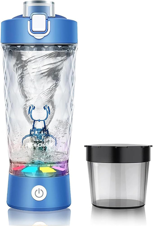 Electric Protein Shaker Bottle, USB Rechargeable Mixing Cup, Water Drink Mixer Portable Bottles for Gym Sport, BPA-Free Tritan, 22oz