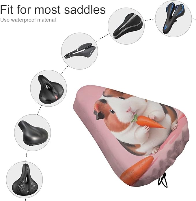 Waterproof Bike Seat Cover with Drawstring Waterproof Bike Seat Rain Cover Seat Protective Water Resistant Bicycle Saddle Rain Dust Cover