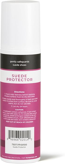 Foot Petals Suede Protector, Protects Suede, Leather & Nubuck Against Stains, Water & Dirt for Shoes & Accessories