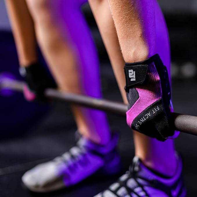 Fit Active Sports Max Grip Weight Lifting Workout Gloves for Gym Lifting, Biking, Fitness Training | Lightweight, Breathable, Non Slip | Men and Women