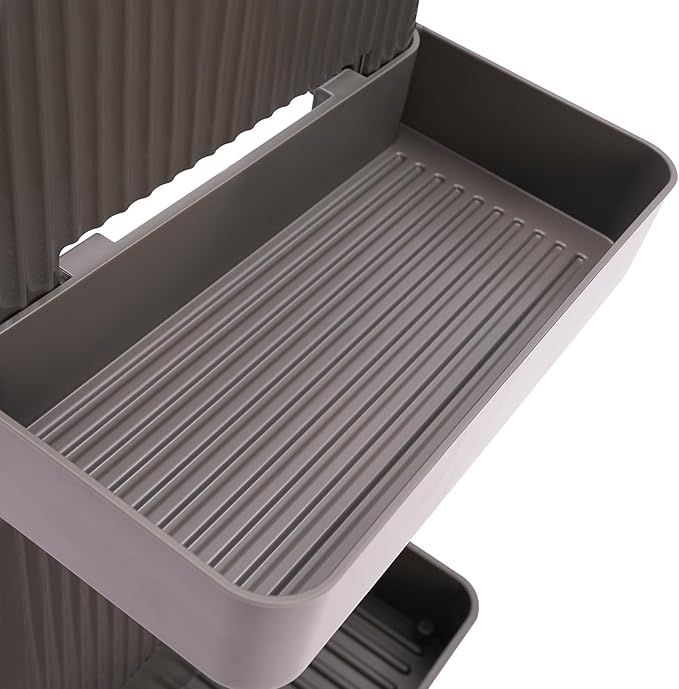 Weight Rack Stand with Wheels, ABS Workout Equipment Storage Rack with Tray, Yoga Mat, Dumbbells & Foam Rollers Storage Organizer, for Home, Hotel, Commercial Gym (Gray)