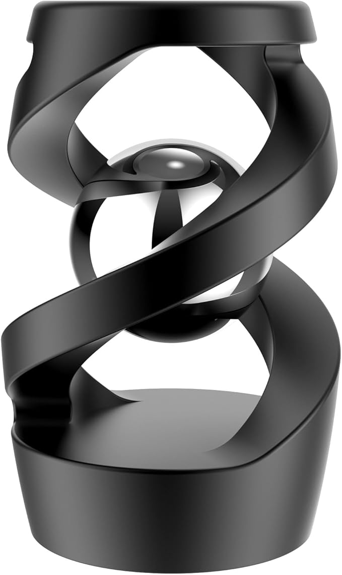 Upgraded Fidget Toys Adult, Kinetic Spinning Desk Toys, Kinetic Optical Illusion Toys, Kinetic Desktop Fidget Spinner Toys, Cool Gadget Relieve Stress Anxiety Fidget Toys for Office for Adult(Black)