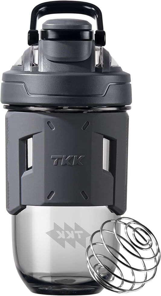 TKK Blender Shaker Bottle 24 Ounce With Blending Ball Plastic Protein Shaker Bottle for Pre & Post workout Protein Drink Shaker Cup USA Tritan BPA Free