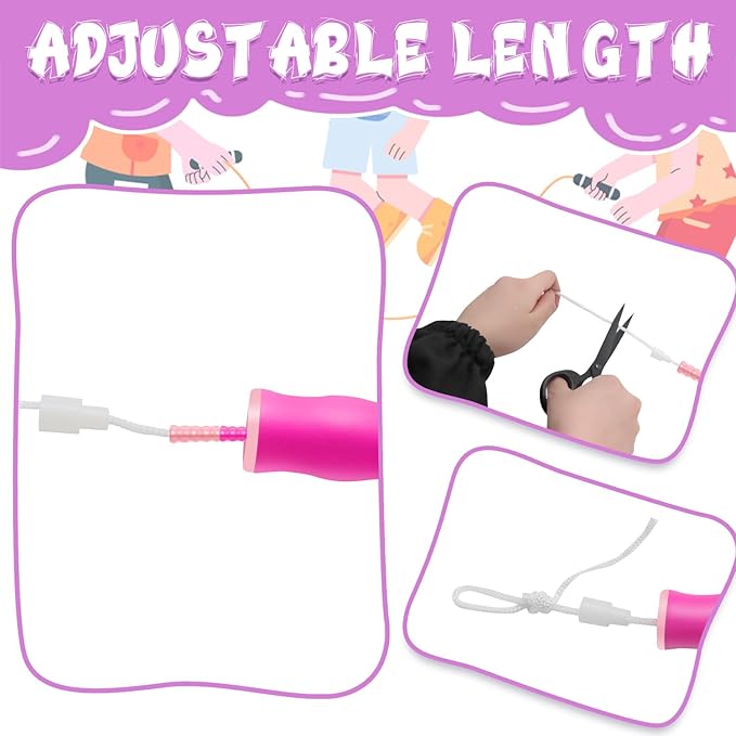 24 Pack kids Jump Ropes, Adjustable Free Segmented Skipping Rope with Soft Beaded,9.2 Feet Jumping Rope for Women Men Workout Exercise Lose Weight