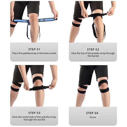 Patella Knee Brace for Women and Men, 2 Pack Patellar Tendon Support Strap for Pain Relief, Arthritis, Tendonitis, Running, Basketball, Tennis, Gym