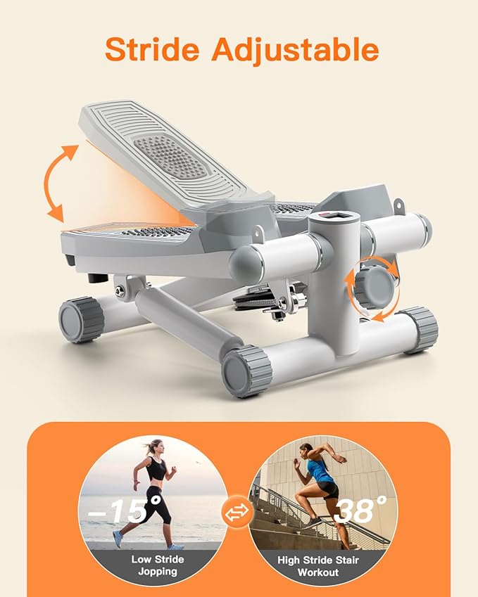 Steppers for Exercise at Home, Mini Stepper with Resistance Bands Portable Stair Stepper for Buttocks Lifting and Body Shaping