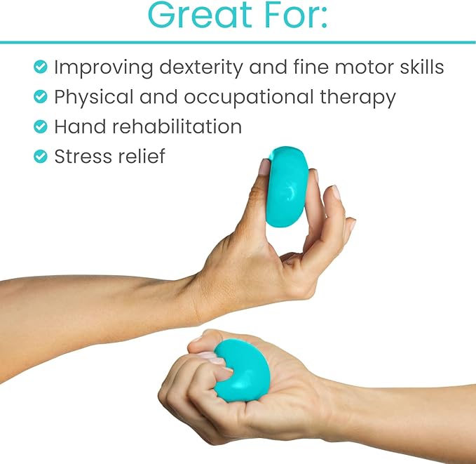 Vive Therapy Putty, Occupational Hand Tools (2 Pack) - Sensory Stress Relief - for Physical Exercise, Finger Pain, Grip Strength, Rehab, Arthritis, Adults, Forearms, Fidgeting, Motor Skills