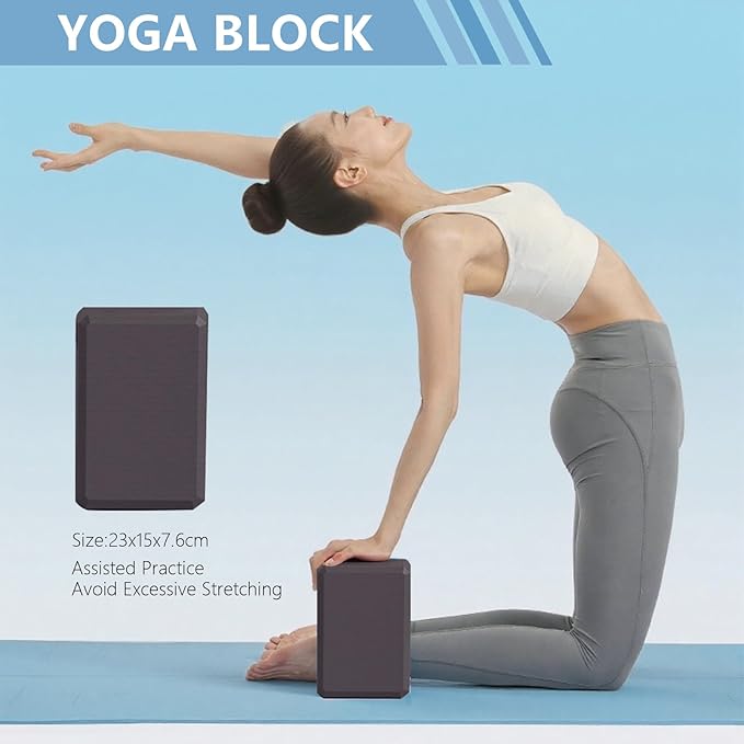 Pilates Kit at Home 10PCS Pilates Equipment with 11.81Inch Pilates Ring 9.8Inch Ball 5PCS Stretching Strap Risistance Bands Block Gym Bag