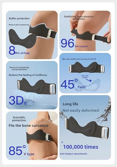 Patella Band for knee Pain Relief during exercise | Adjustable Patellar Tendon Support Strap for Running | Sports & Support | Tendonitis & Jumper's | Made with Silicone & Polyamide. (black)