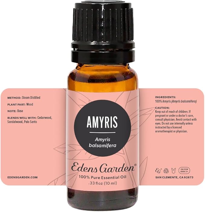 Edens Garden Amyris Essential Oil- 100% Pure Premium Grade, Undiluted, Natural, Therapeutic, Aromatherapy, The Best for Diffuser, Skin, Face, Hair 10 ml (.33 fl oz)