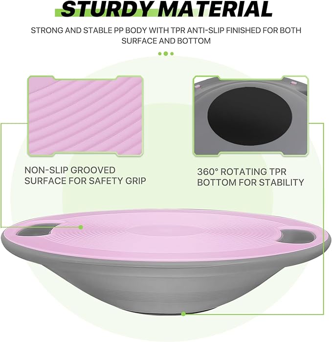 Wobble Aerobic Step Platform Balance Board with Non-skid Tpr Bump Surface, 360 Rotation for Stability Training, Versatile Home Gym Exercise Workout Step Aerobics Platform