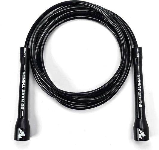 Elite Jumps | 6mm PVC Jump Ropes for Fitness | Indoor/Outdoor Adjustable Boxing Jump Rope w/Unbreakable Handles & Ultra-Durable Non-Kinking PVC | Skipping Rope for Men & Women & Boxer Rope Jump Rope