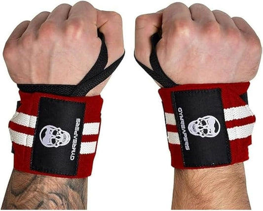 Gymreapers Weightlifting Wrist Wraps (IPF Approved) 18" Professional Quality Wrist Support with Heavy Duty Thumb Loop - Best Wrap for Powerlifting Competition, Strength Training, Bodybuilding