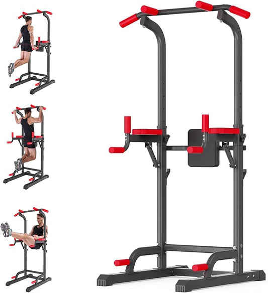 K KiNGKANG Power Tower Dip Station, Multi-Function Assistive Trainer Pull Up for Home Gym Muscle Building and Beginner Exercises,Load 450LBS