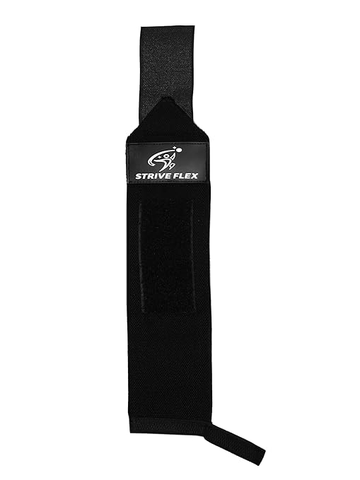 Weightlifting Wrist Wraps 12" Professional Quality Wrist Support with Heavy Duty Thumb Loop - Best Wrap for Powerlifting Competition, Strength Training, Bodybuilding (Black)