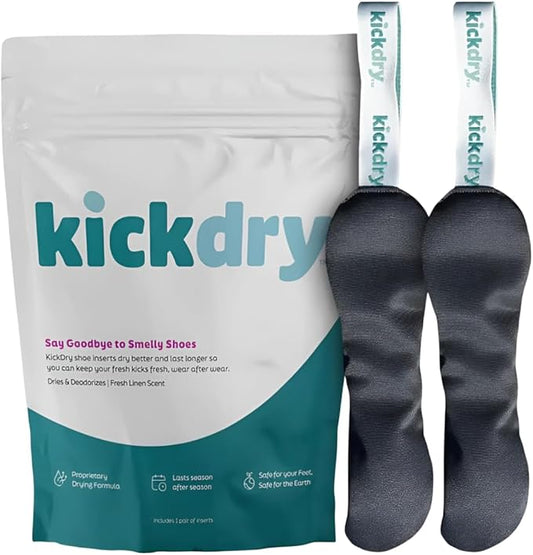 Fresh Linen Scented Shoe Dryer, Deodorizer, and Freshener - Compact, Portable Shoe Odor Eliminator, Remover, Neutralizer & Moisture Absorber for Shoes, Cleats, Boots, Gym Bag, Bathrooms & more