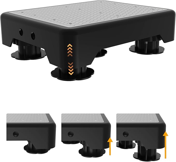 Adjustable Step Stool for Adults, Toddler Step Stools, 600 LBS Capacity Non-Slip Safety Step Platform for Elderly and Kids, Portable Stair Assist for Cars, Bedside, Kitchen, and Shower, Grey