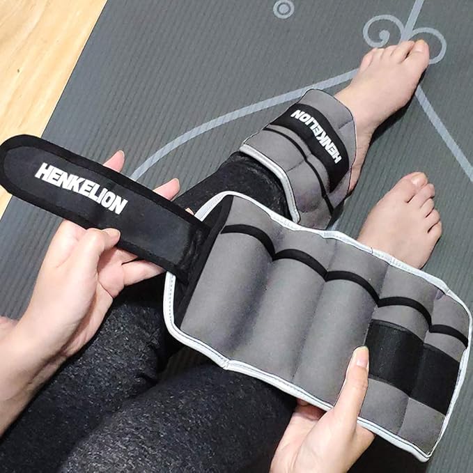 1 Pair 2 3 5 10 Lbs Adjustable Ankle Weights for Women Men Kids, Strength Training Wrist and Ankle Weights Sets for Gym, Fitness Workout, Running, Lifting - Black Grey Pink Blue Purple