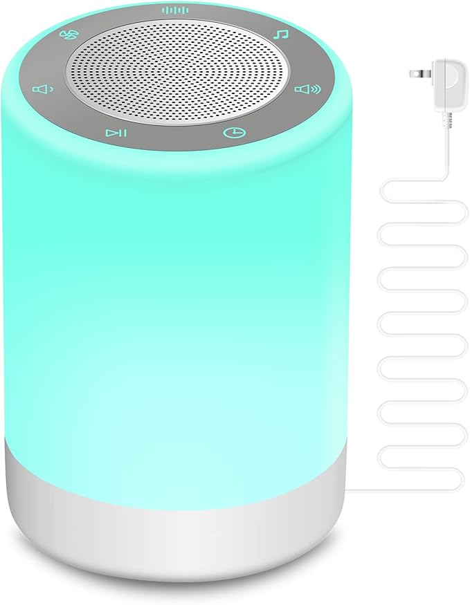 Sound Machine,White Noise Machine for Baby with Night Light, 32 High Fidelity Sounds,Plug in,5 Timers & Memory Feature, Noise Machine for Baby Kids Adults,Home