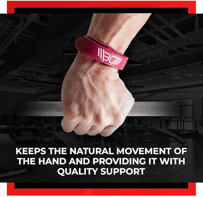 WARM BODY COLD MIND Leather Wrist Wraps for Weightlifting, Powerlifting, Gym – Heavy Duty Wrist Straps for Strength Training, for Men & Women