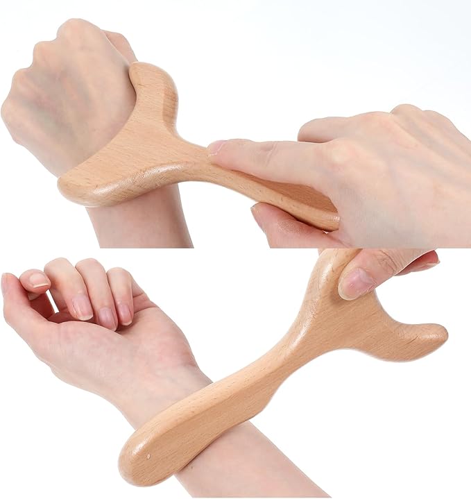 Small Fishtail Massage Tool,Wood Therapy Massage Tools Lymphatic Drainage Massager,Body Gua Sha Tool for Muscle Relaxation, Body Sculpting Cellulite Reduction