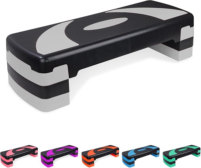 Adjustable Exercise Workout Aerobic Stepper Step Platform Trainer