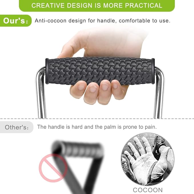 Kipika Heavy Duty Double D Handle, V Bar Cable Attachment, Row Attachment for Cable Machine, Non-Slip and Comfortable, Solid Aluminum Alloy Grip, Cable Machine Accessories for Home Gym…