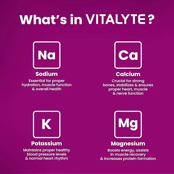 Vitalyte Electrolyte Powder Drink Mix, Isotonic Electrolyte Hydration Mix, Case Pack (6 Pack, Cranberry Frost)