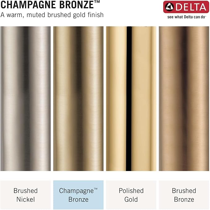 Delta Faucet Clarifi Standard Shower Filter Attachment with Filter, Shower Water Filter, Shower Head Filter, Champagne Bronze 7SF100-CZ