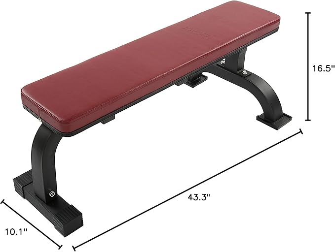 Flat Weight Utility Bench Heavy Duty for Multi-Purpose Weight Training and AB Exercises-1,000 lbs Capacity