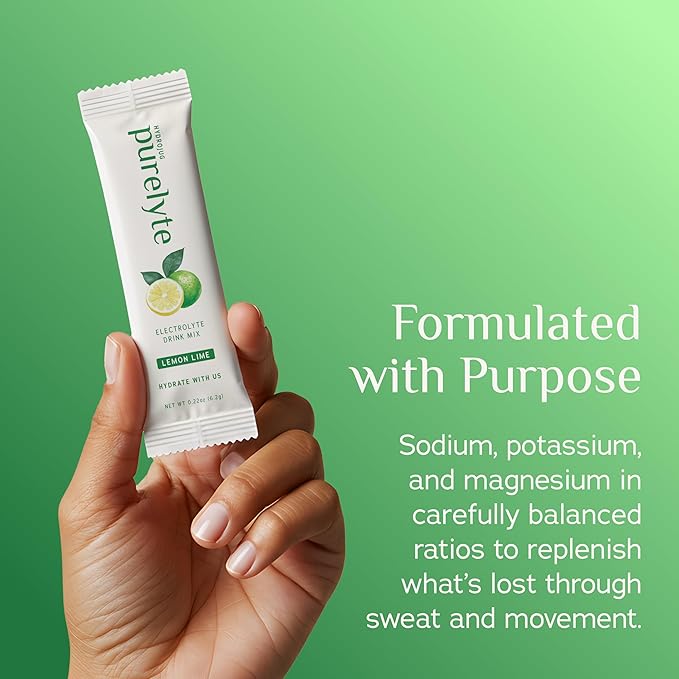 Electrolyte Drink Mix – Sugar-Free Hydration Powder Packets – Clean Electrolytes with Trace Minerals – Keto, Vegan, Gluten-Free – No Artificial Sweeteners – 30 Sticks – Lemon Lime