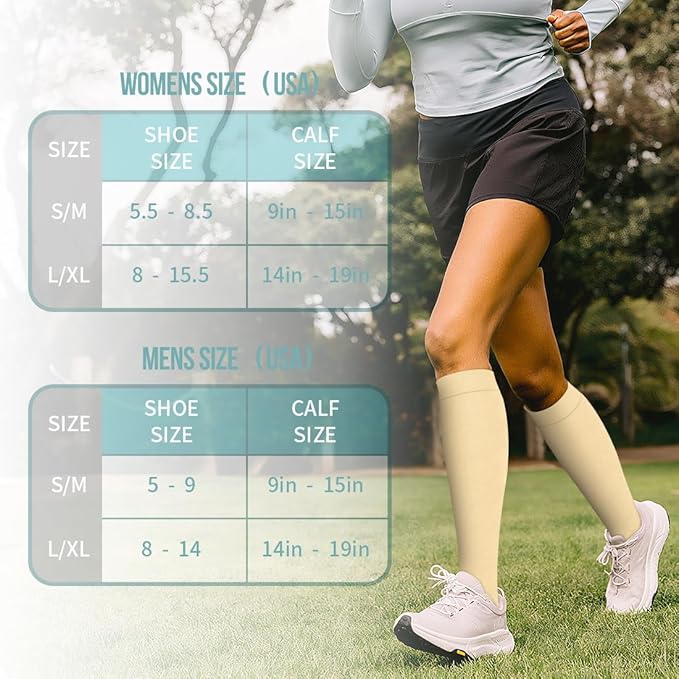 Copper Compression Socks for Women and Men(6 Pairs)-Best Support for Running, Athletic, Nursing, Travel