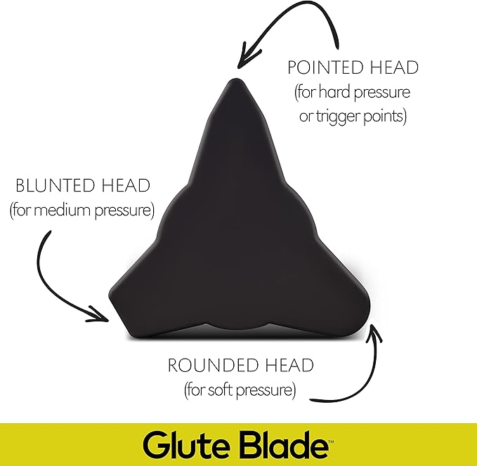 Piriformis Massage Roller with 3 Different Heads for Targeted Trigger Point Pressure, Relieve Pain and Tightness in The Low Back and Sciatica (Hard Density)