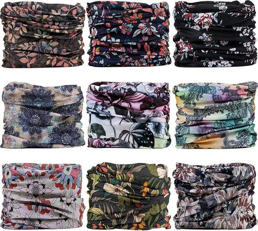 Headband Neck Gaiter Head Wrap Headwear Face Mask Magic Scarf Bandana for Men and Women