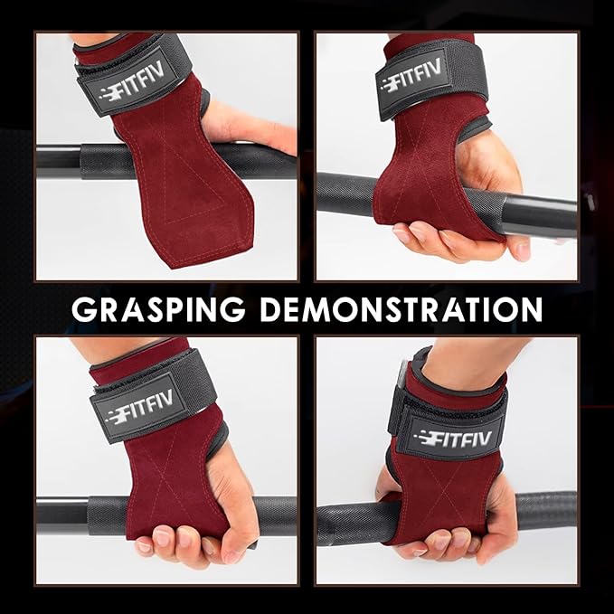 Weight Lifting Wrist Strap, Double Leather Weightlifting Wrist Straps for Gym Strength Training, Neoprene Padded Wrist Wraps - for Men & Women (Pair)